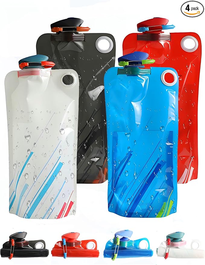 4 Pack Collapsible Water Bottle by Unknown