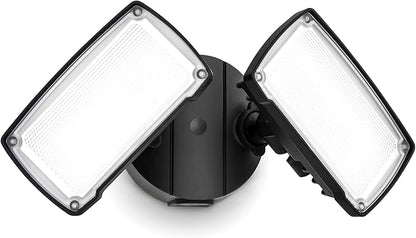 LUTEC 32W 3500LM Integrated Dual-Head LED Flood Light Outdoor, Switch by LUTEC