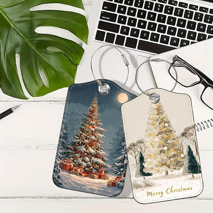2 Pack Christmas Tree Luggage Tags - Image 5