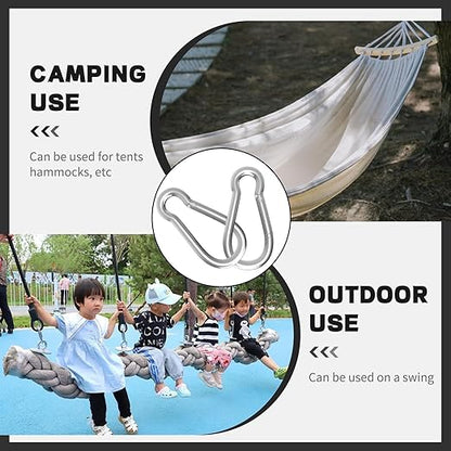 Carabiner, Heavy Duty Galvanized Steel Spring Snap Hook Carabiner Clips - Image 6