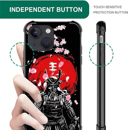 for iPhone 14 Plus Case, Sakura Japanese Samurai Pattern Graphic Design Girl - Image 4