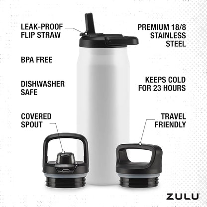 ZULU Base 32oz Stainless Steel Water Bottle - Image 4