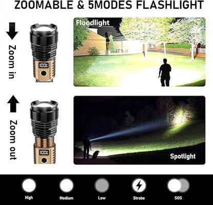 Flashlights High Lumens Rechargeable, 000LM LED Super Bright Flash Light - Image 2