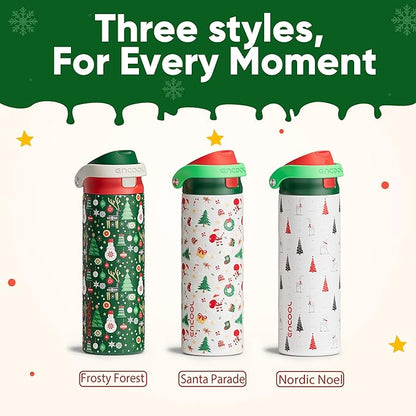 ENCOOL Christmas SwiftSip Insulated Water Bottle - Image 8