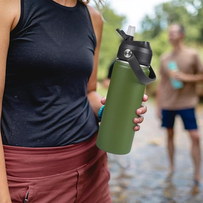 Fijinhom 24oz Insulated Stainless Steel Water Bottle, Wide Mouth Double Wall - Image 6