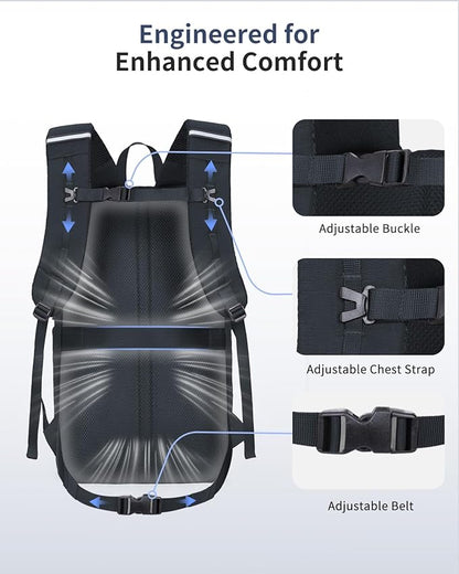 ECOHUB Hiking Backpack 30L Travel Backpack Lightweight Casual Daypack Water - Image 2