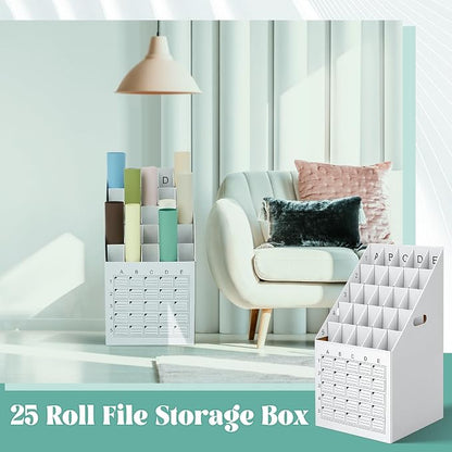 Menkxi 1 Pack 25 Slot Roll File Holder Vertical Blueprint Storage Organizer - Image 6