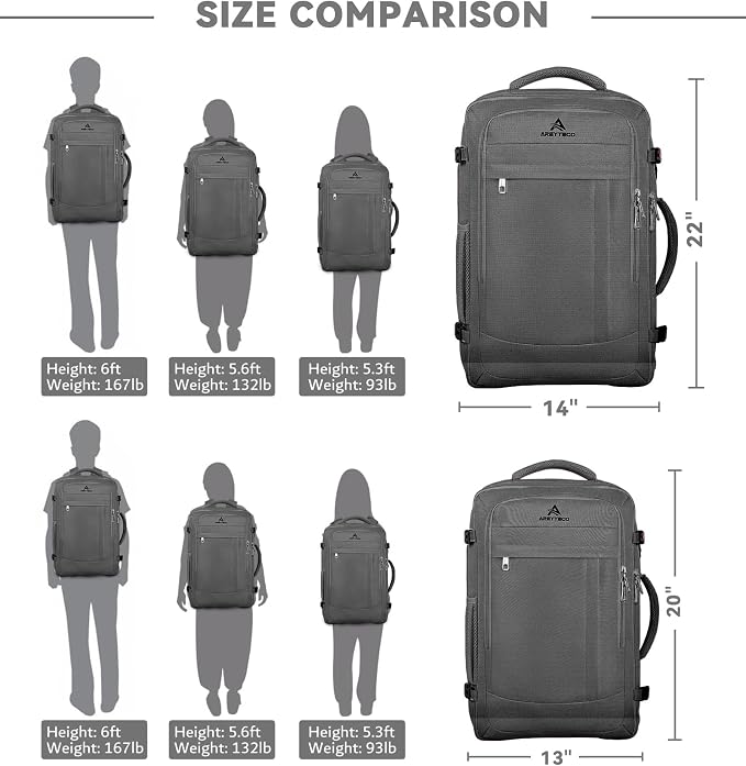 AREYTECO 60L Travel Laptop Backpack - Image 4