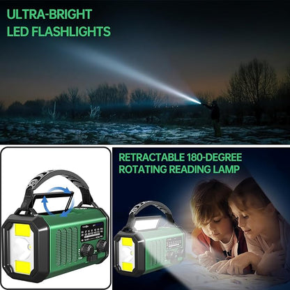 Emergency Radio Hand Crank Solar, AM/FM/NOAA Weather Radio Built-in 20000mah - Image 5