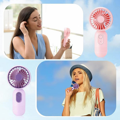 Rossesay 3 Pcs Mini Portable Fan Bulk Cute Handheld Lightweight Small Little - Image 5