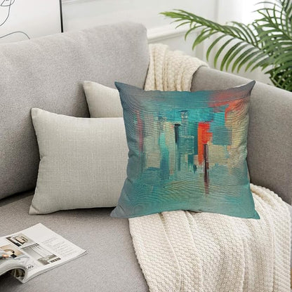 TKS MITLAN Colour Paint Pillow Cover 18x18 inch Modern Art Made - Image 5