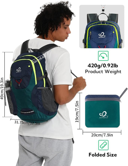 WATERFLY Lightweight Packable Hiking Backpack: 30L Foldable Travel Daypack - Image 6