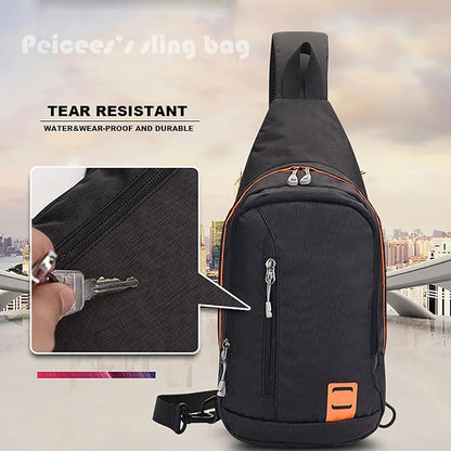 Peicees Small Sling Backpack Waterproof Unisex Shoulder Bag Chest Crossbody - Image 6