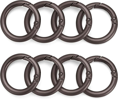 Gkeygo Key Ring Clip, 1 Inch Keychain Rings, 8 Pack Round Carabiner Clip - Image 7