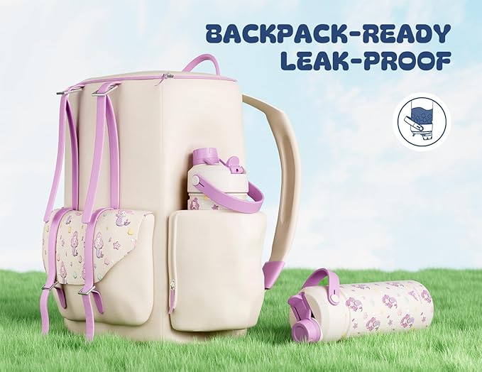 POWCAN 2 Pack 18 oz Insulated Water Bottle - Image 6