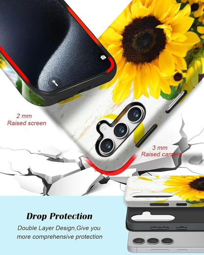 Compatible for Samsung Galaxy S24 Plus 5G Case, Dual Layer Heavy Duty 2 in 1 - Image 3