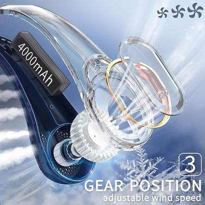 FrSara Neck Fan, Portable Personal Fan Strong Wind, Air Volume, 360° Cooling - Image 4