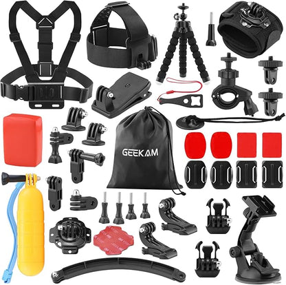 Action Camera Accessories Kit by GEEKAM