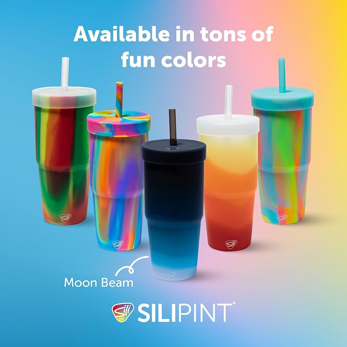 Silipint: 32oz Silicone STRAW TUMBLER, Unbreakable, Dishwasher Safe - Image 6