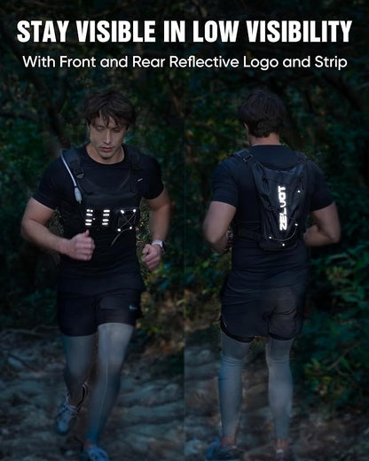 Zelvot Running Vest with 2L Water Bladder, Hydration Backpack, U.S. Original - Image 3