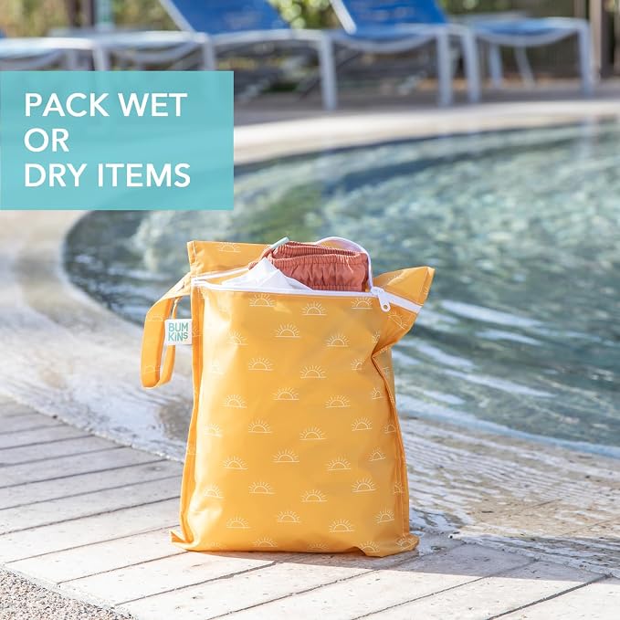 Bumkins - Waterproof Wet Bag - For Baby, Swim Suit, Cloth Diapers, Pump Parts - Image 4