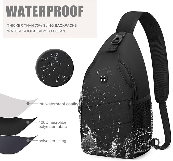 Pritent Crossbody Bags for Women Men Trendy Sling Bag Backpack Casual Chest Bag - Image 4