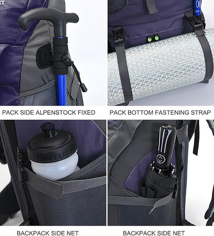 Bseash 50L Hiking Backpack, Water Resistant Lightweight Outdoor Sport Daypack - Image 3
