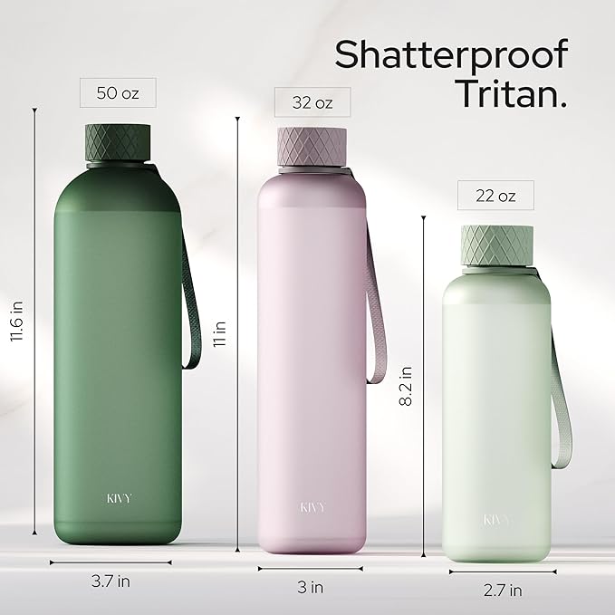KIVY Slim Water Bottle 32oz Fits Backpack & Cupholder - Image 4