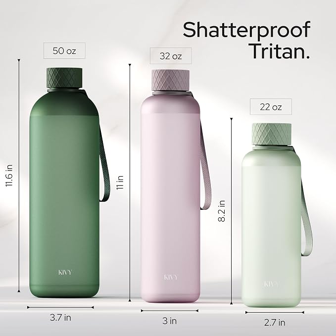 KIVY Clear water bottle 32oz Fits Backpack & Cupholder - Image 4