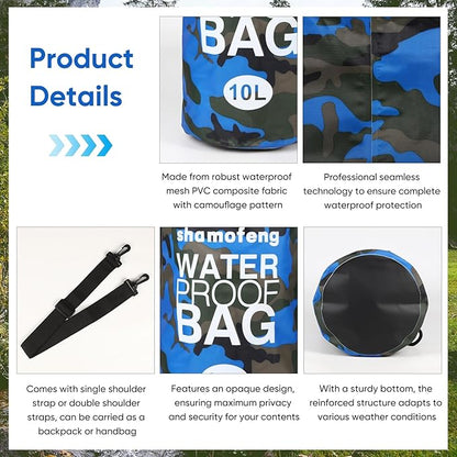 Waterproof Dry Bag 5L/10L/15L/20L/30L Roll Top Dry Storage Backpack - Image 5
