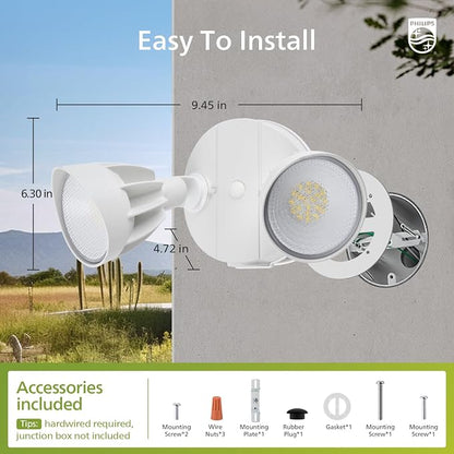Philips 44W 3500LM ‌LED Security Flood Light‌ ‌Outdoor‌，Switch Controlled - Image 7