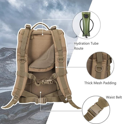 Hannibal Tactical MOLLE Assault Pack, Tactical Backpack Military Army Camping - Image 6