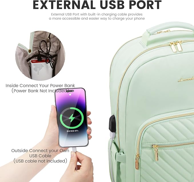 LOVEVOOK Laptop Backpack for Women 17.3 inch, Cute Womens Travel Backpack Purse - Image 5