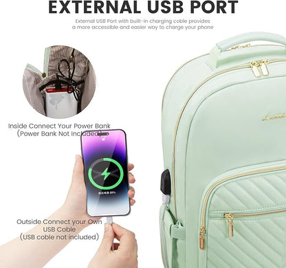 LOVEVOOK Laptop Backpack for Women 17.3 inch, Cute Womens Travel Backpack Purse - Image 5
