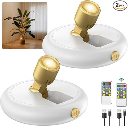 Rechargeable Battery LED Spotlight Indoor: Wireless Mini Art Accent Spot Lights by Unknown