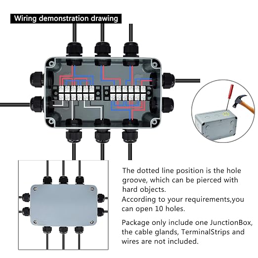 Nineleaf 4 PK ABS Plastic Dustproof Waterproof IP66 Junction Box Outdoor - Image 2