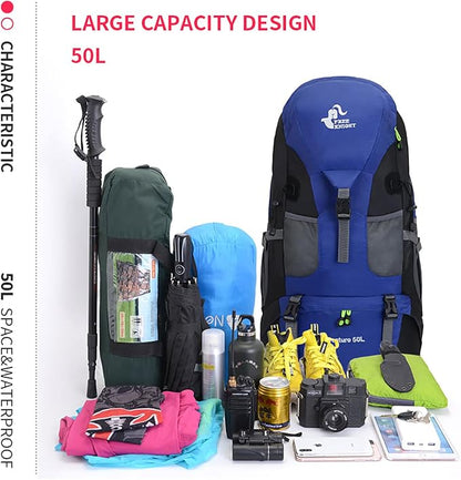 Bseash 50L Hiking Backpack, Water Resistant Lightweight Outdoor Sport Daypack - Image 9