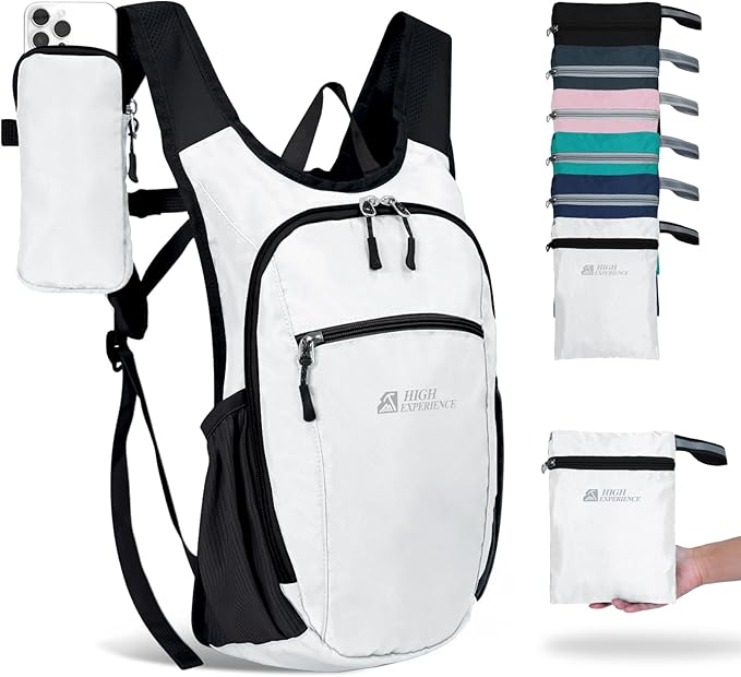 Hiking Backpack 10L/15L Small Daypack Lightweight Packable Travel Foldable by HIGHEXPERIENCE