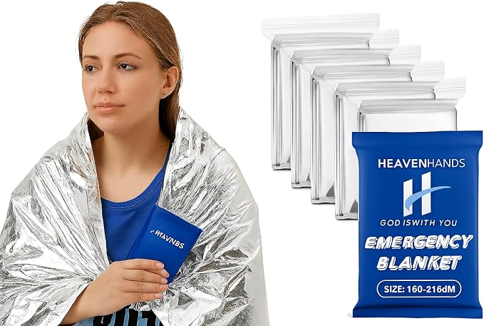 Emergency Blankets Pack of 10 – Mylar Thermal Space Blanket by Unknown