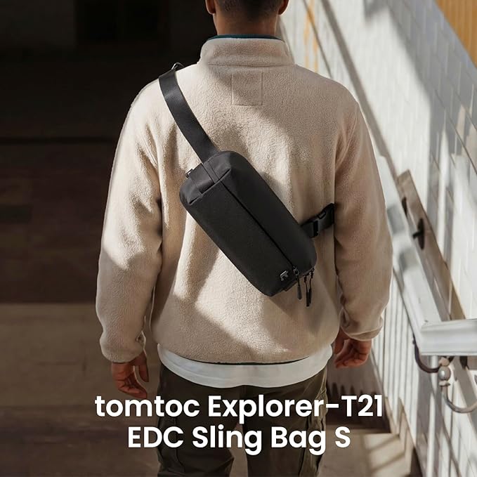 tomtoc Compact EDC Sling Bag 3L-10L, Minimalist Crossbody Bag Chest Shoulder - Image 3