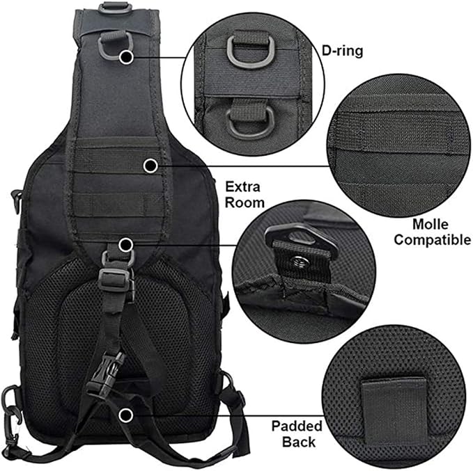 hopopower Tactical Sling Bag, Sport Bag Military Rover Shoulder Backpack EDC - Image 4