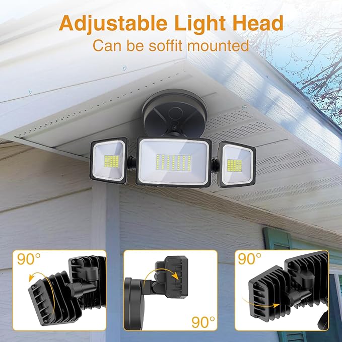 Onforu 3 Packs 75W Flood Lights Outdoor, 7000LM Brightness Security Lights - Image 5