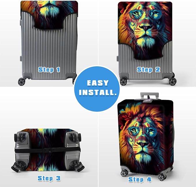 Luggage Cover Protector for 30-32 Inch Suitcases, TSA Approved Elastic Travel - Image 6