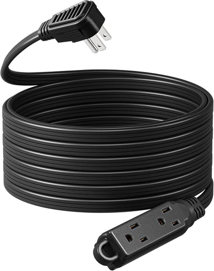 DEWENWILS Flat Plug Extension Cord, 25 FT 16/3 Awg Grounded Power Cable by DEWENWILS