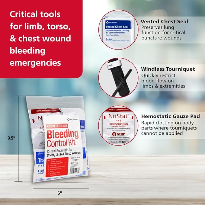 First Aid Only 91137 Critical Essentials Bleeding Control Kit - Image 3