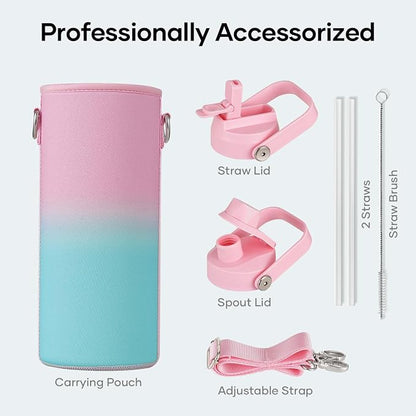BUZIO 40 oz Insulated Water Bottle, Triple Wall Vacuum Stainless Steel Water - Image 6
