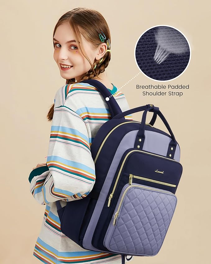 LOVEVOOK Laptop Backpack Purse for Women, 15.6" Laptop Bag for Travel - Image 2