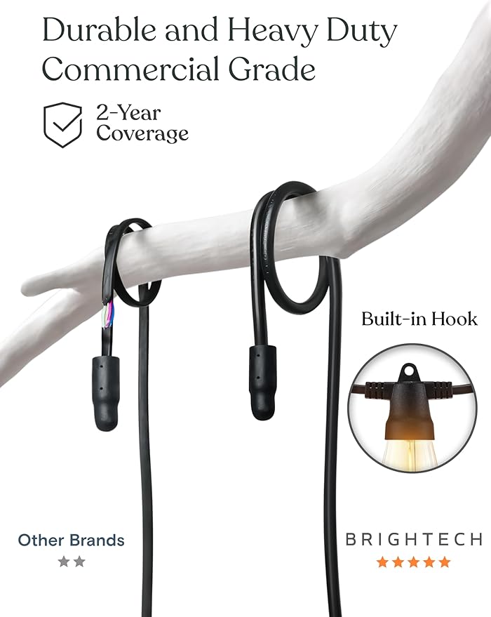 Brightech 104 FT Ambience Pro Solar Powered Outdoor LED String Lights - Image 4