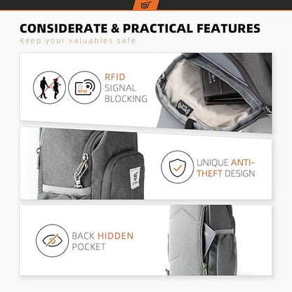 SKYSPER Sling Bag RFID Crossbody Sling Backpack Cross Body Shoulder Bag Travel - Image 3