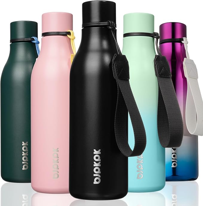 BJPKPK Insulated Water Bottles, 18 oz Stainless Steel Metal Water Bottle by BJPKPK